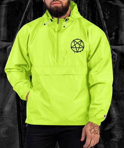 Featured image for “Satanic Drip - Embroidered Champion Packable Windbreaker Jacket”