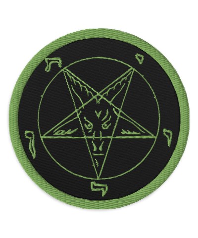 Featured image for “Baphomet green - Embroidered patch”