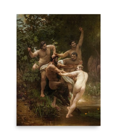 Nymphs and Satyr - Poster print