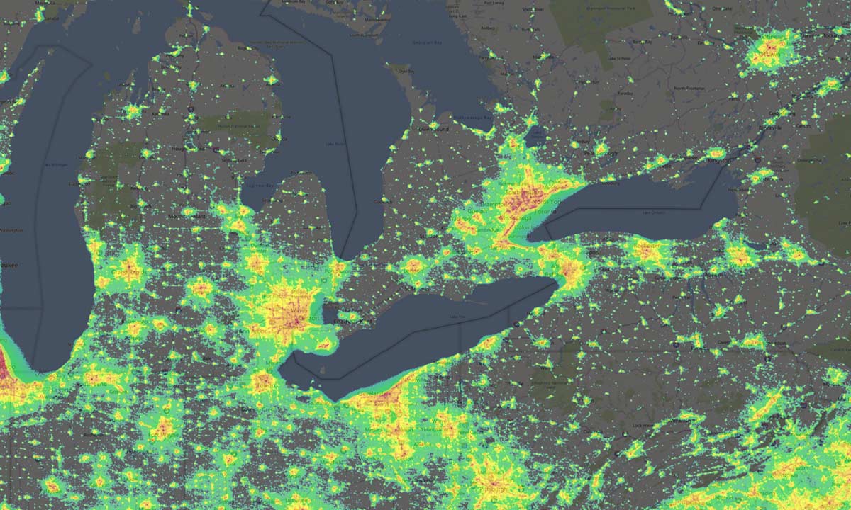 How To Measure The Brightness Of Your Night Sky Bwuphoto Com Light Pollution Map 
