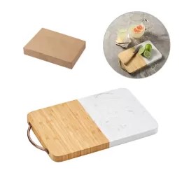 Tábua de Corte em Bambu e Mármore em Formato Retangular SP94341