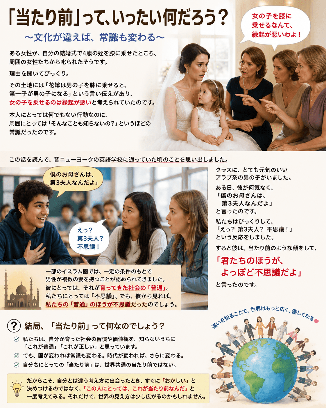 当たり前って何？！