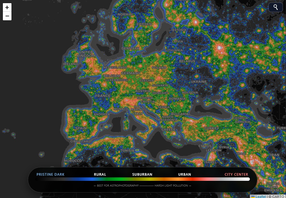Light Pollution Map Wido S AstroForum 1 