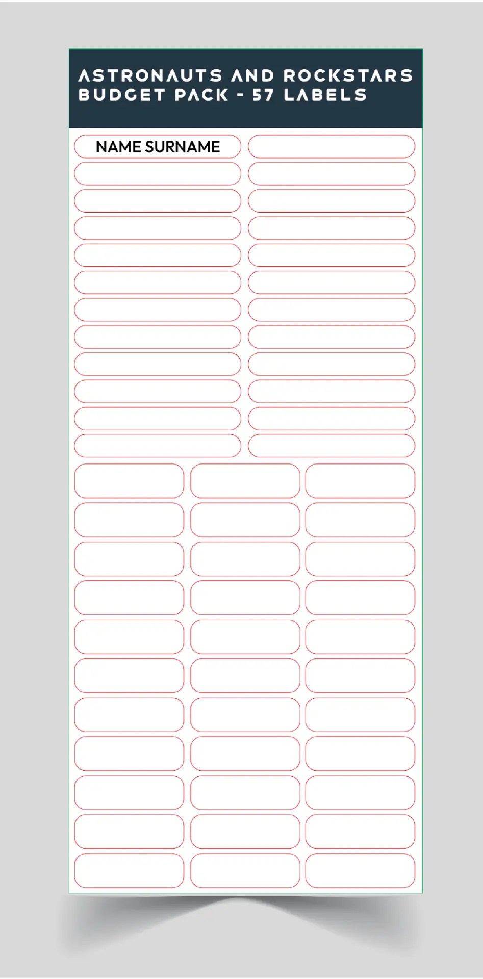 Budget Labels