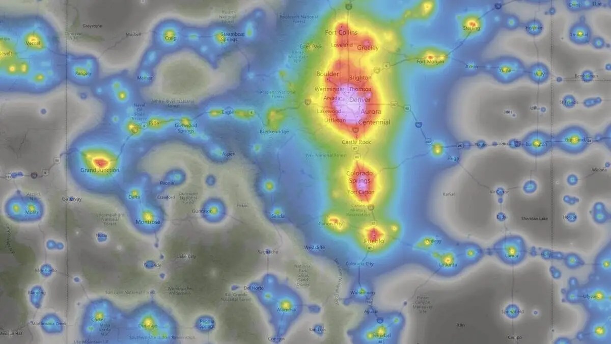 Dark Sky Maps Dark Sky Map Colorado 