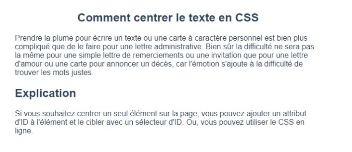 CSS - centrer élément html par son id
