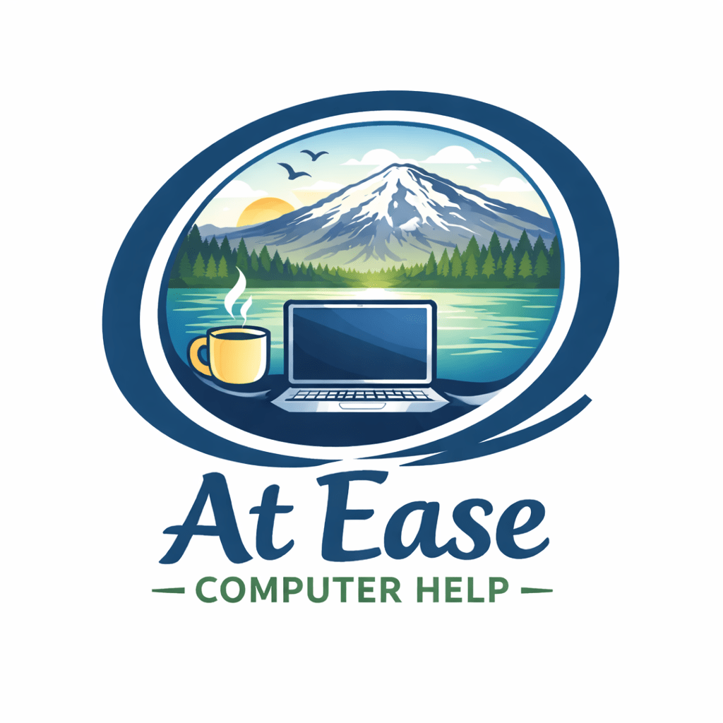 a variant of the At Ease Computer Help logo