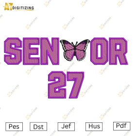 Senior 27 Butterfly Embroidery Design