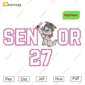 Senior Mario 27 Embroidery Design