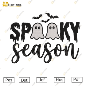 Spooky Season Drip Embroidery Design