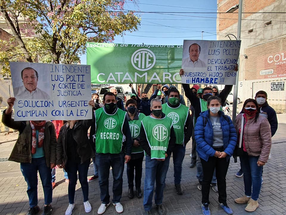 Nueva marcha de ATE por las y los trabajadores cesanteados de Recreo - ATE
