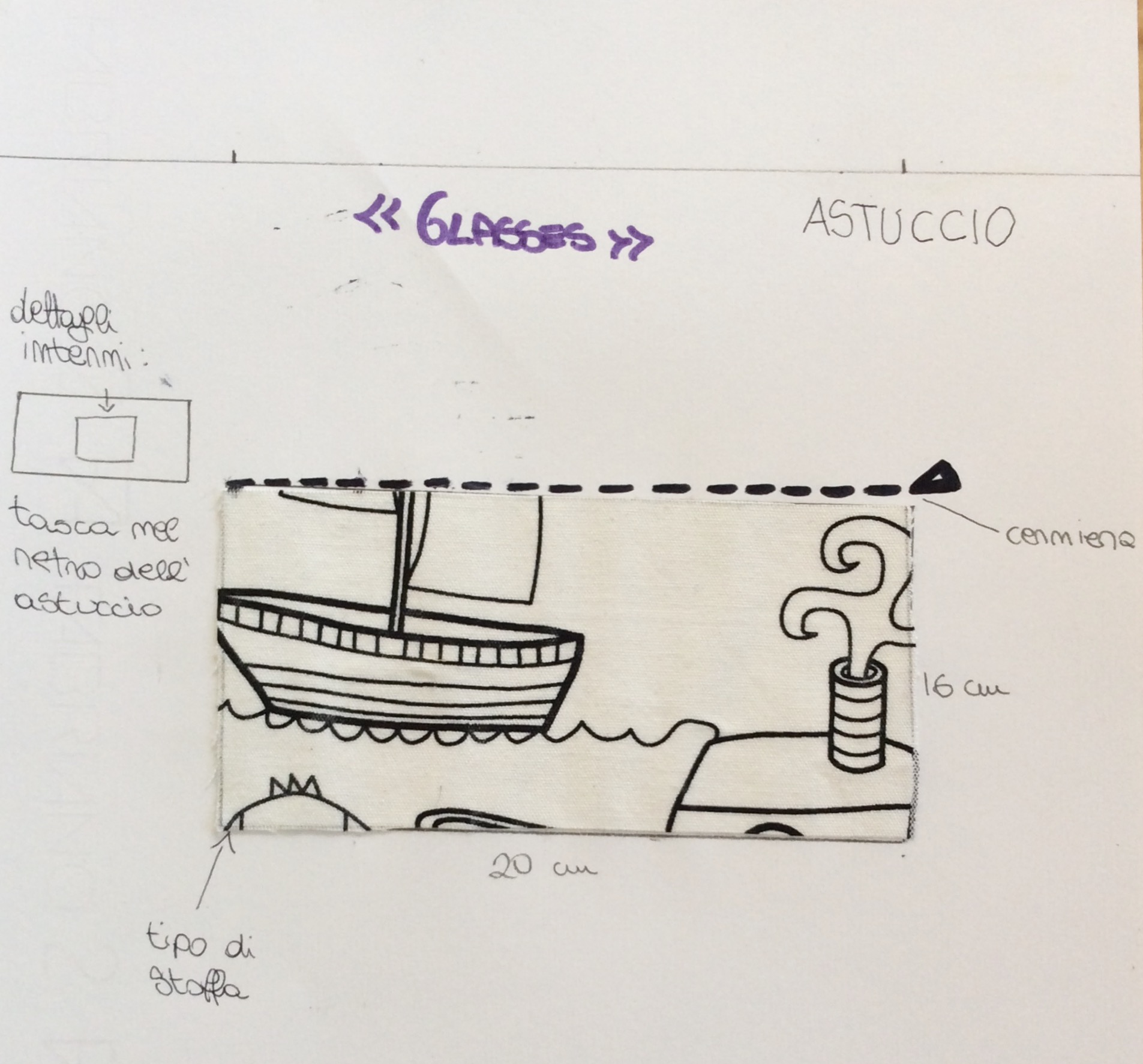 Bozzetto astuccio di Jasmine