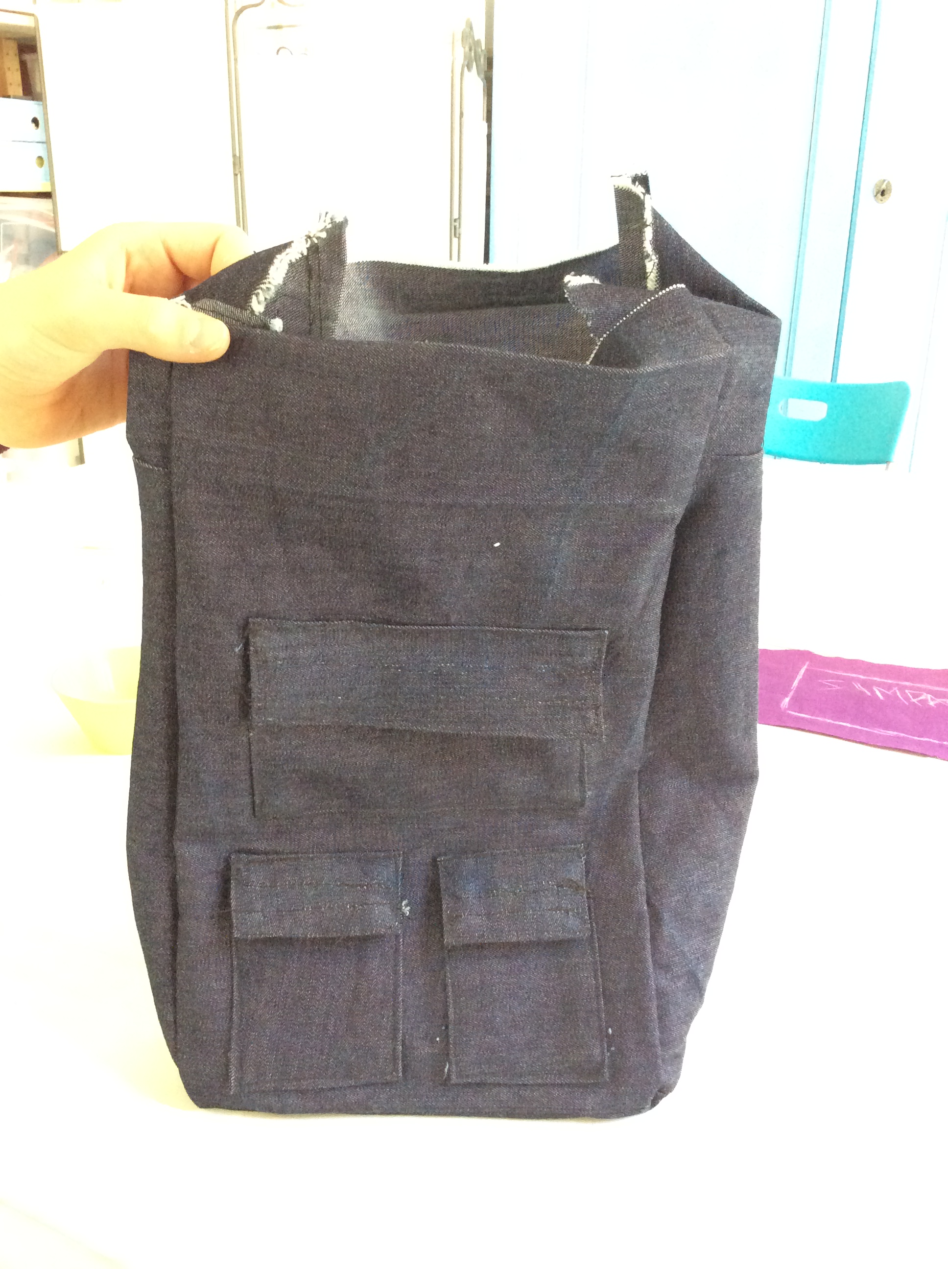 Zainetto di Clara in lavorazione