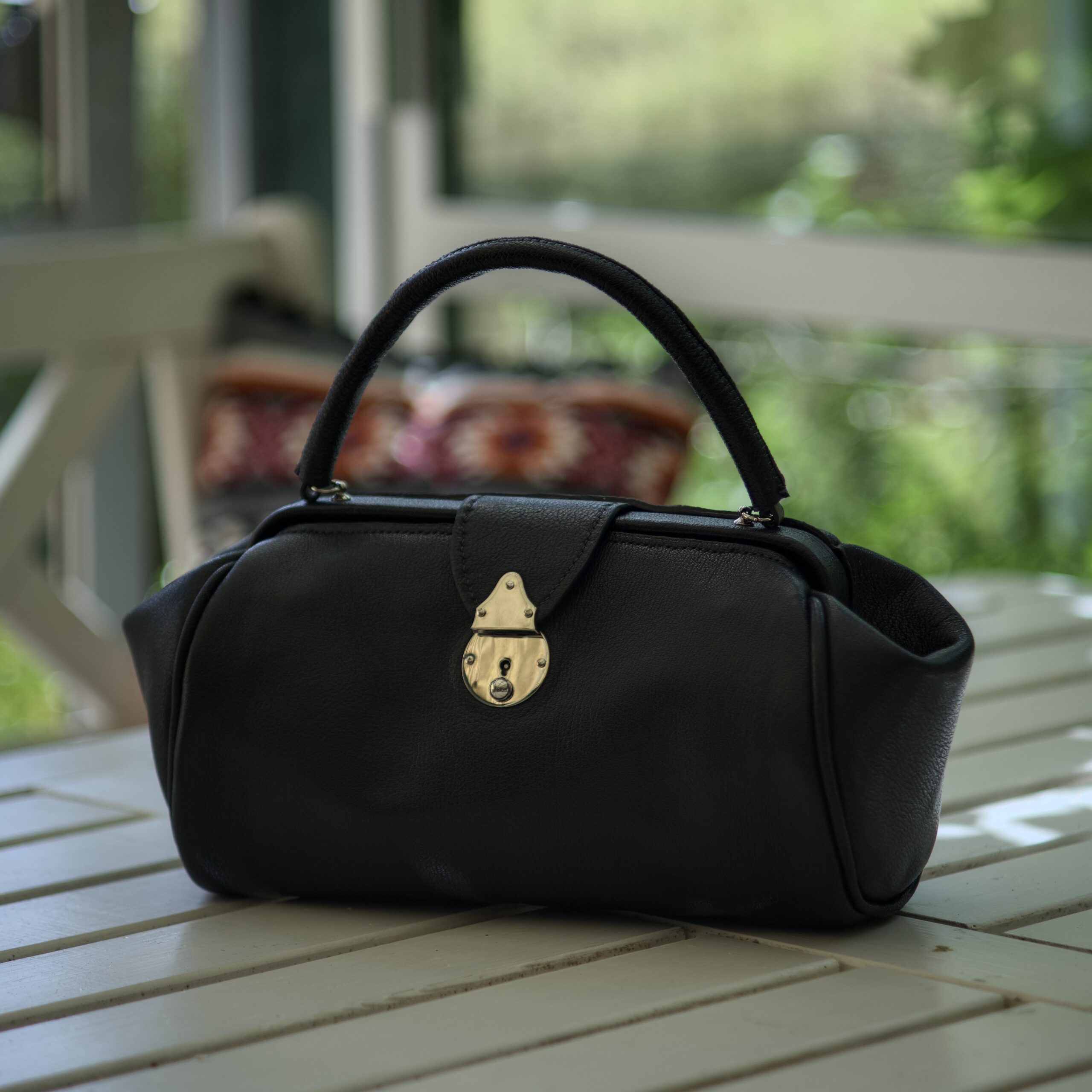 Copernicus 30 Black Chèvre w/ Nickel Hardware
