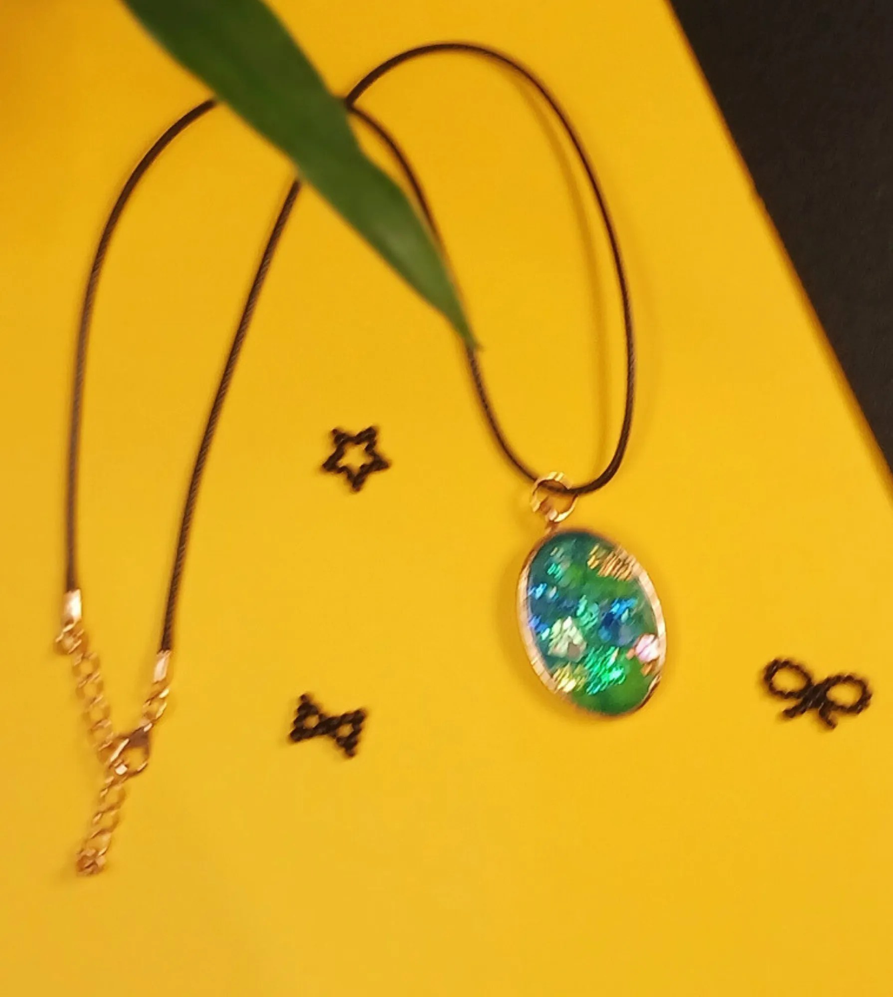 Display of Resin Necklaces