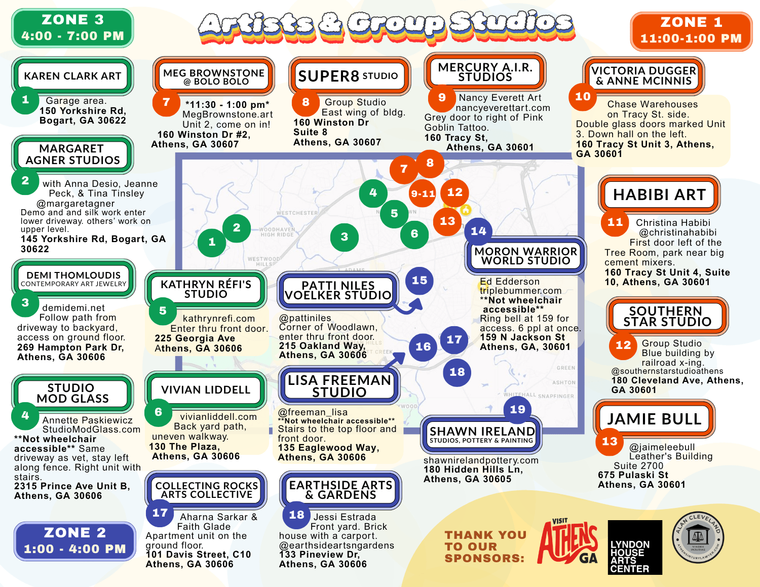 StudioFest 2026 ATHICA StudioFest 2026 Artist Map 