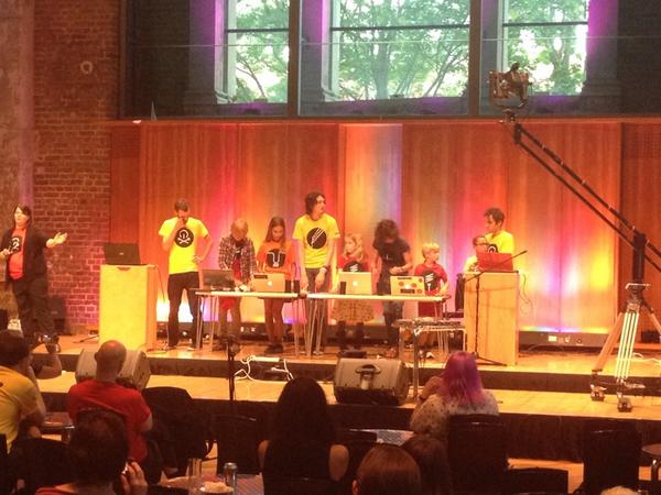 Kids on stage at MTF