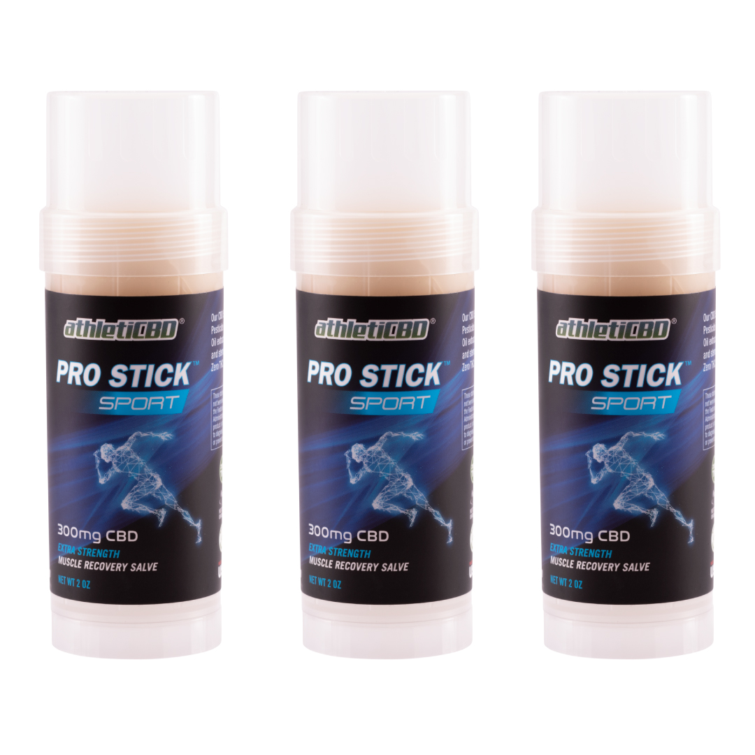 3 ProStick Applicators Sports Stick 300mg CBD Topical Sticks