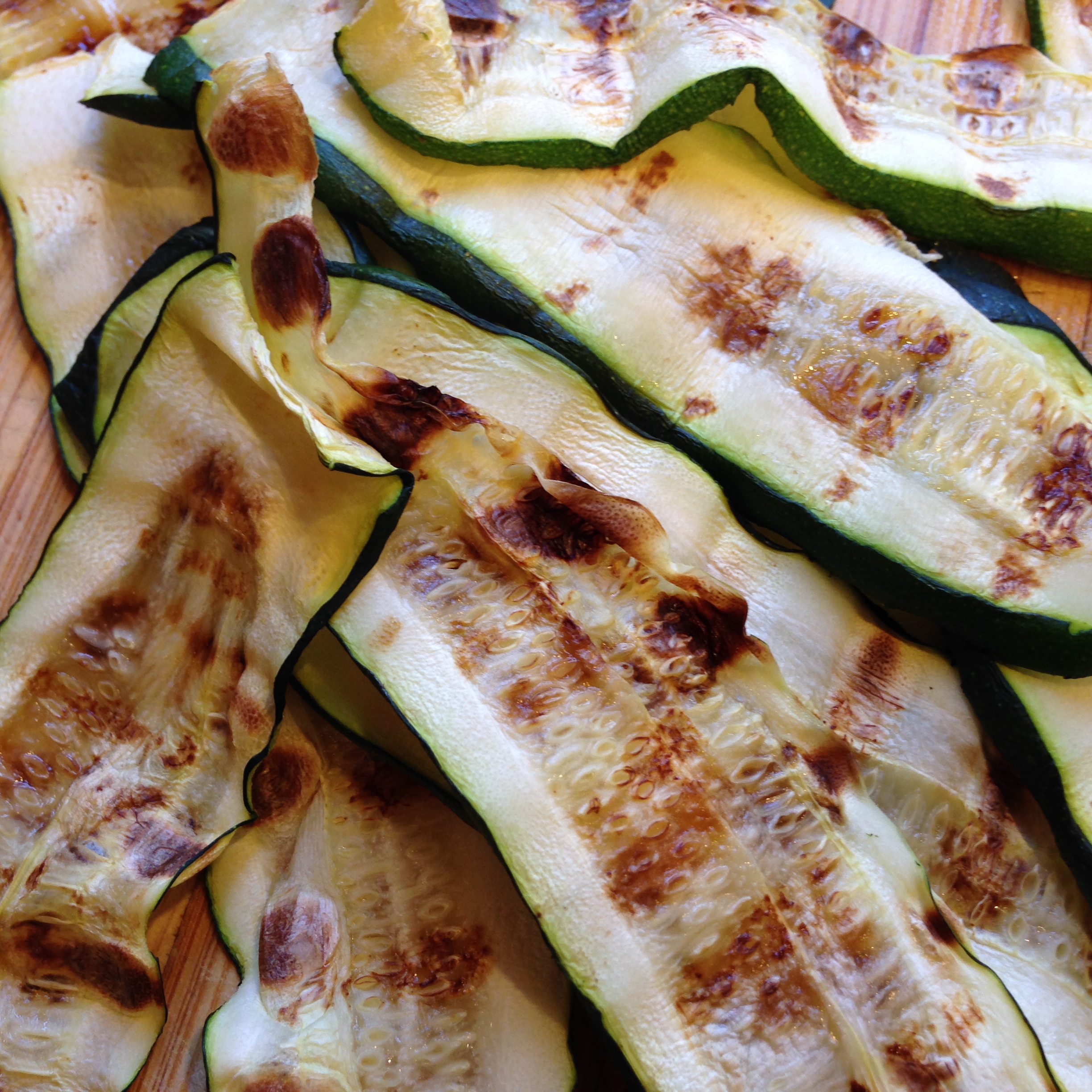 Grill the zucchini ahead of time. Your vegetarian guests will thank you!