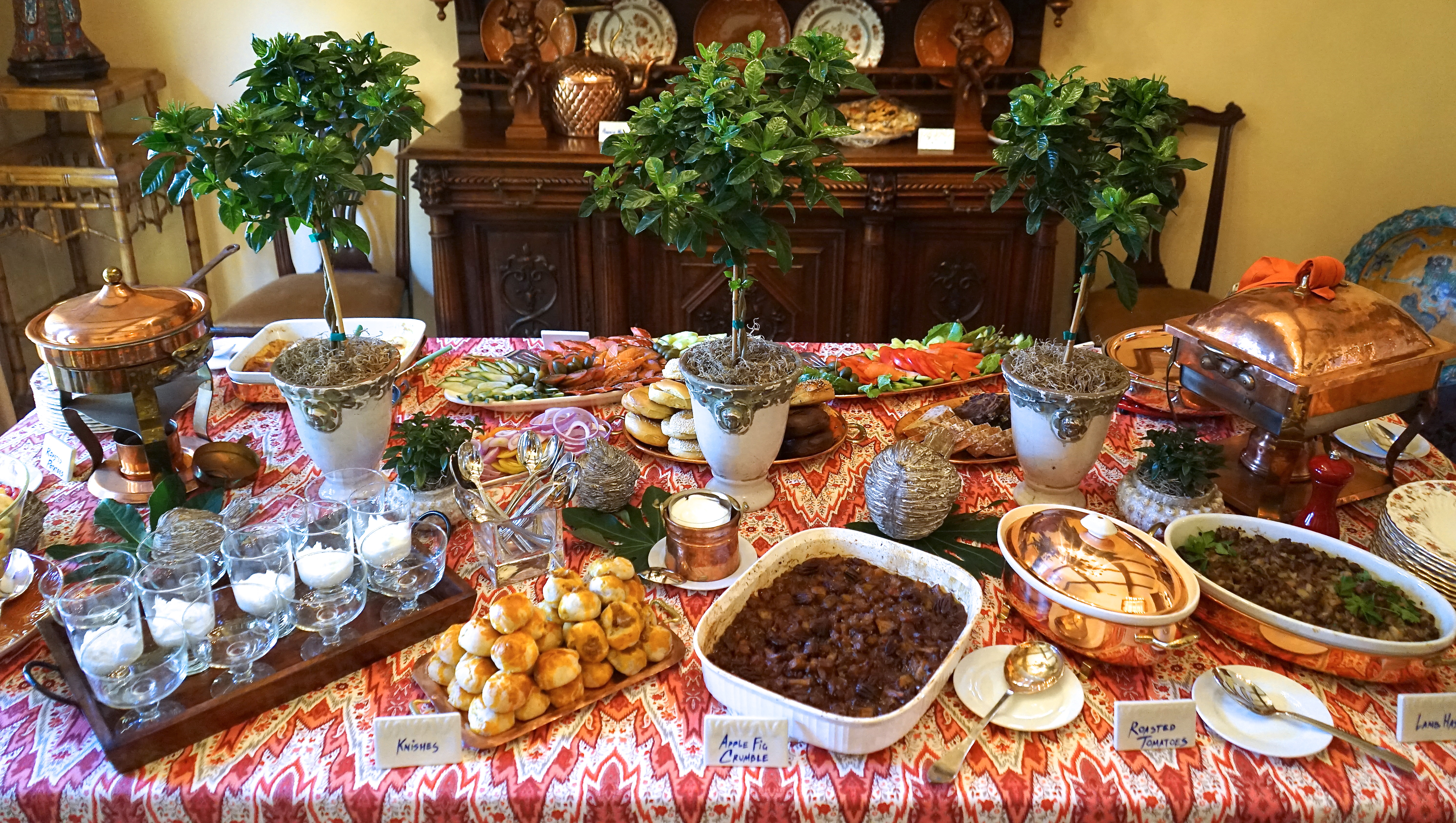 New Year's Day Brunch: Buffet Table