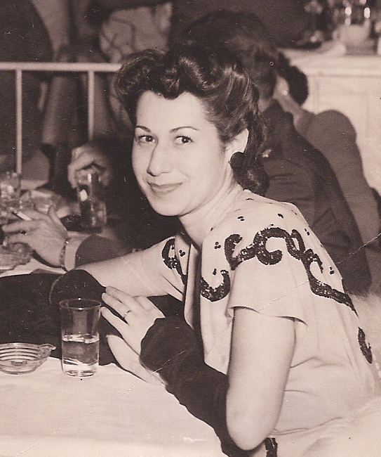 Mom at the Coconut Grove in Los Angeles, in the early 1940s.