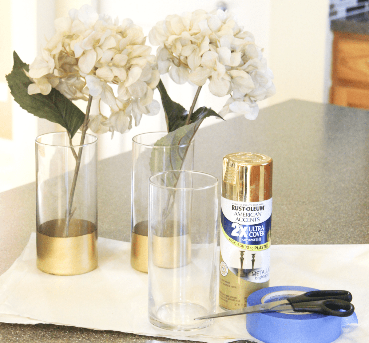 Gold Dipped Vases At Home With Zan