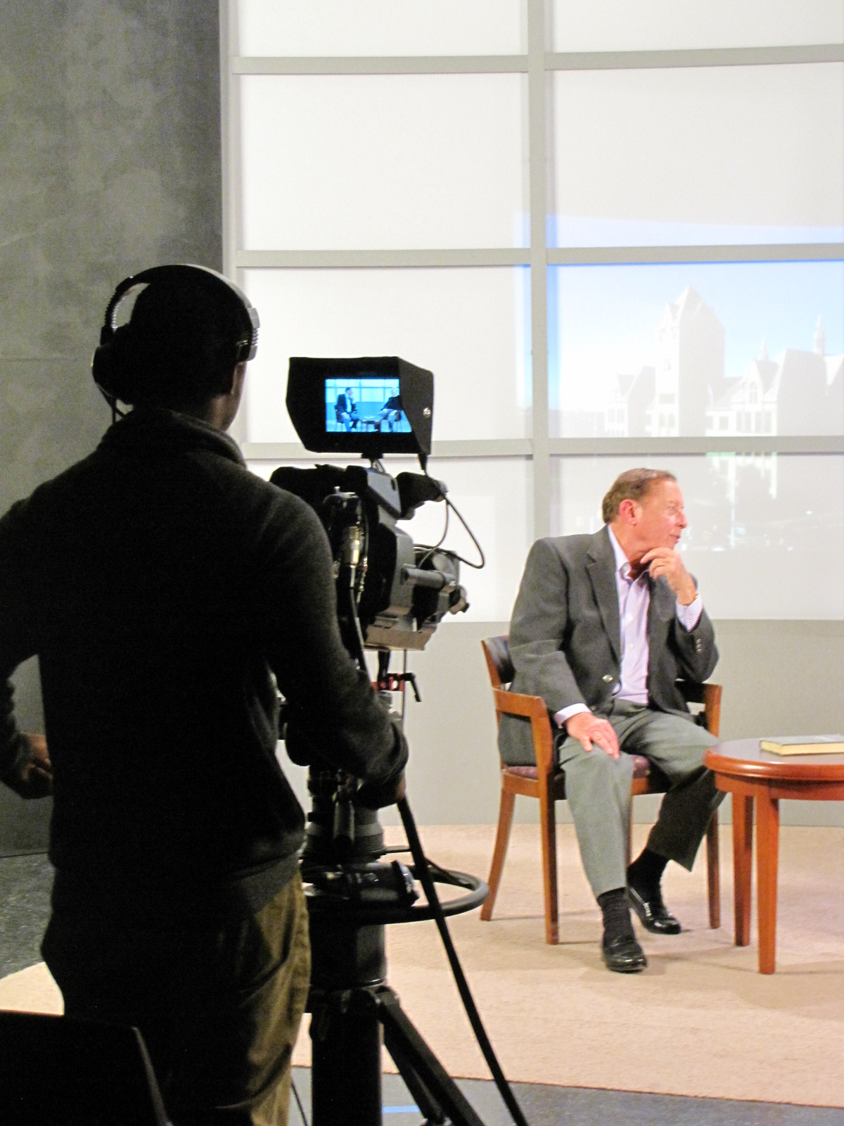 Jim Irwin on set of this webcast, Remember the Legendaries.