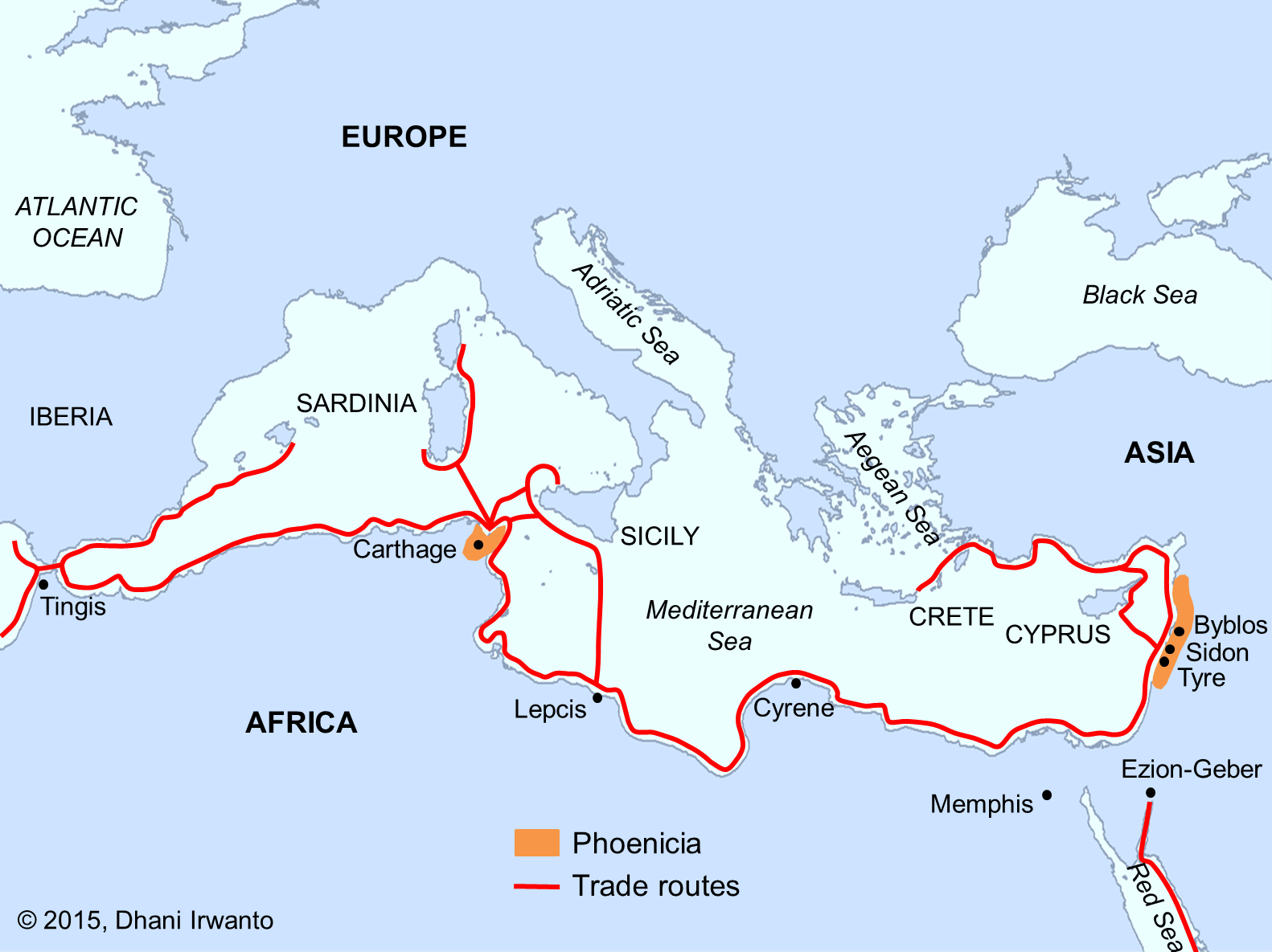 Phoenicia Map Phoenicians 2 