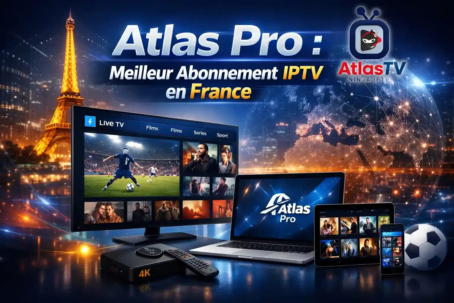 Atlas Pro : Meilleur Abonnement IPTV en France en 2026