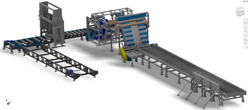 Fully Automated Stacking Line - High Quality Gradient Illustration - Full HD