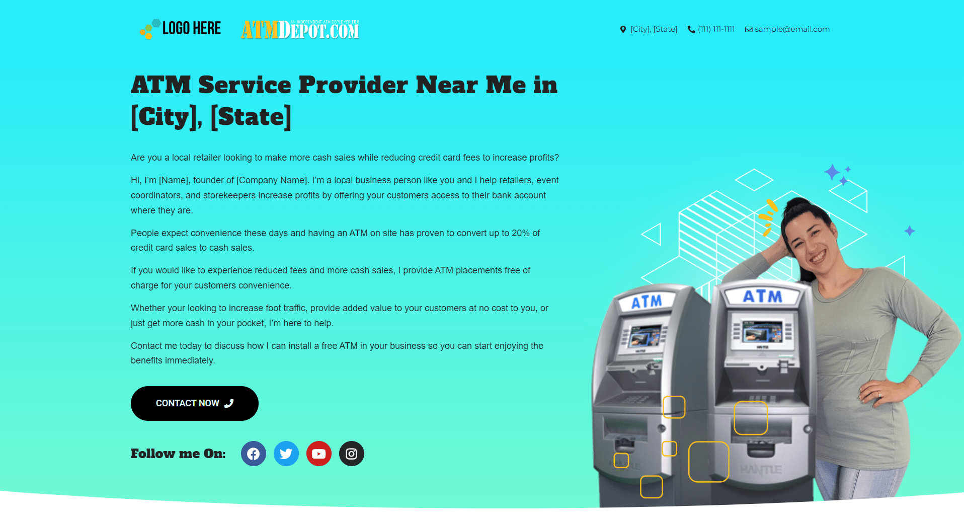 ATM service providers near me - IAD web page