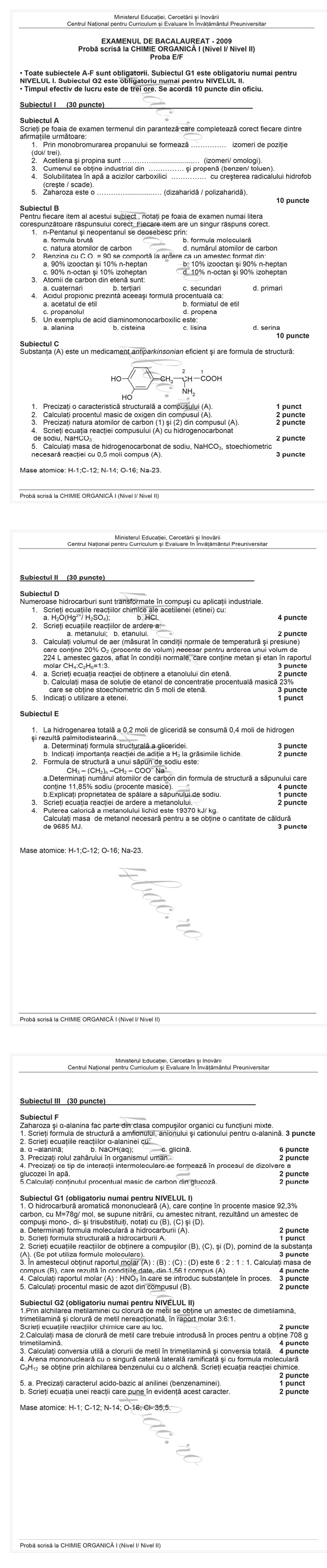 Subiecte rezolvate bacalaureat chimie programa iii puteti vedea mai jos. Atomicfriends Teste Si Variante