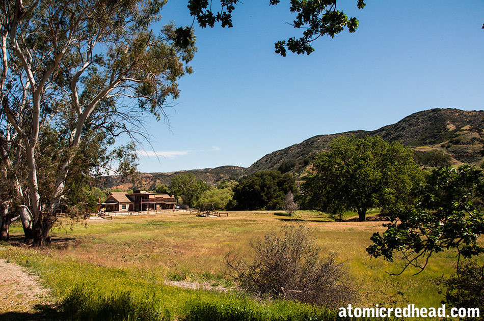 Looking toward the ranch through a large field that is adjacent to the ranch.