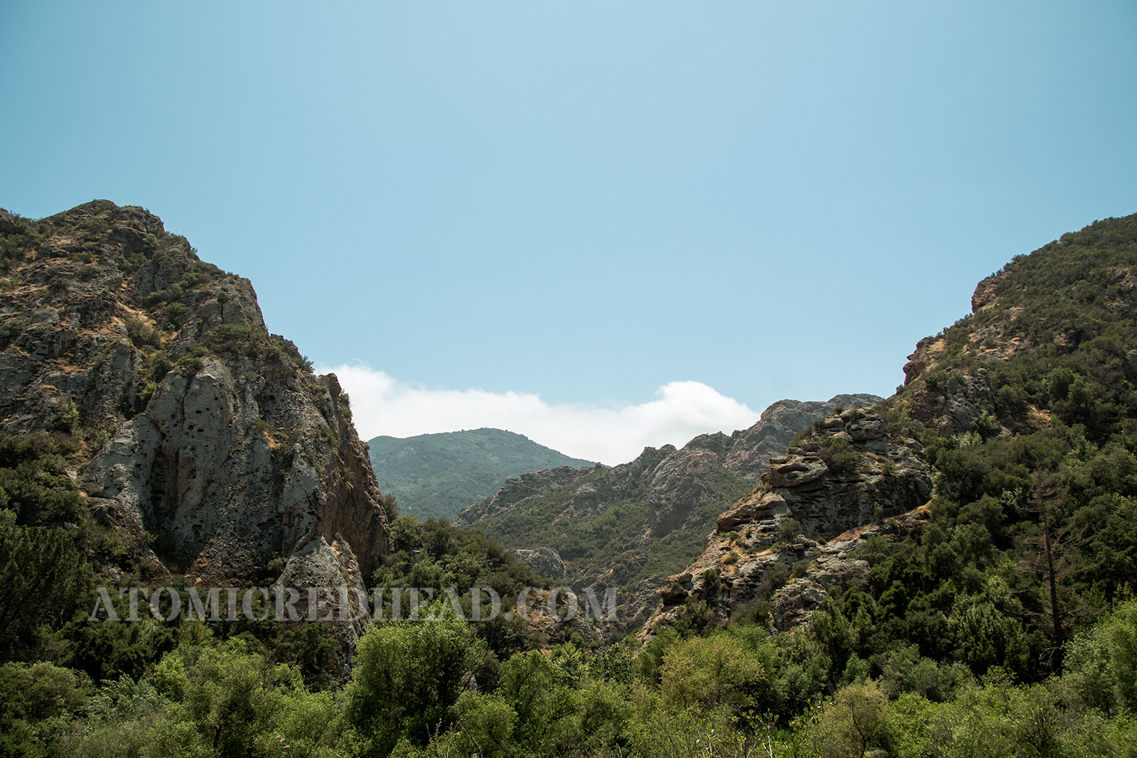 Overlooking some of the hills and mountains along the trail.