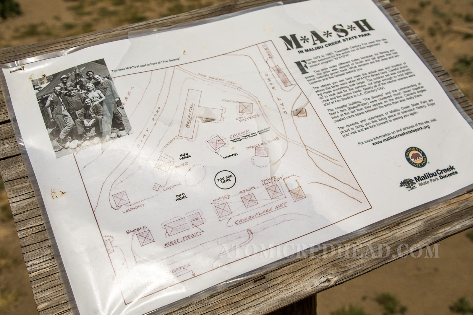 A map showcasing where each of the tents were set up.