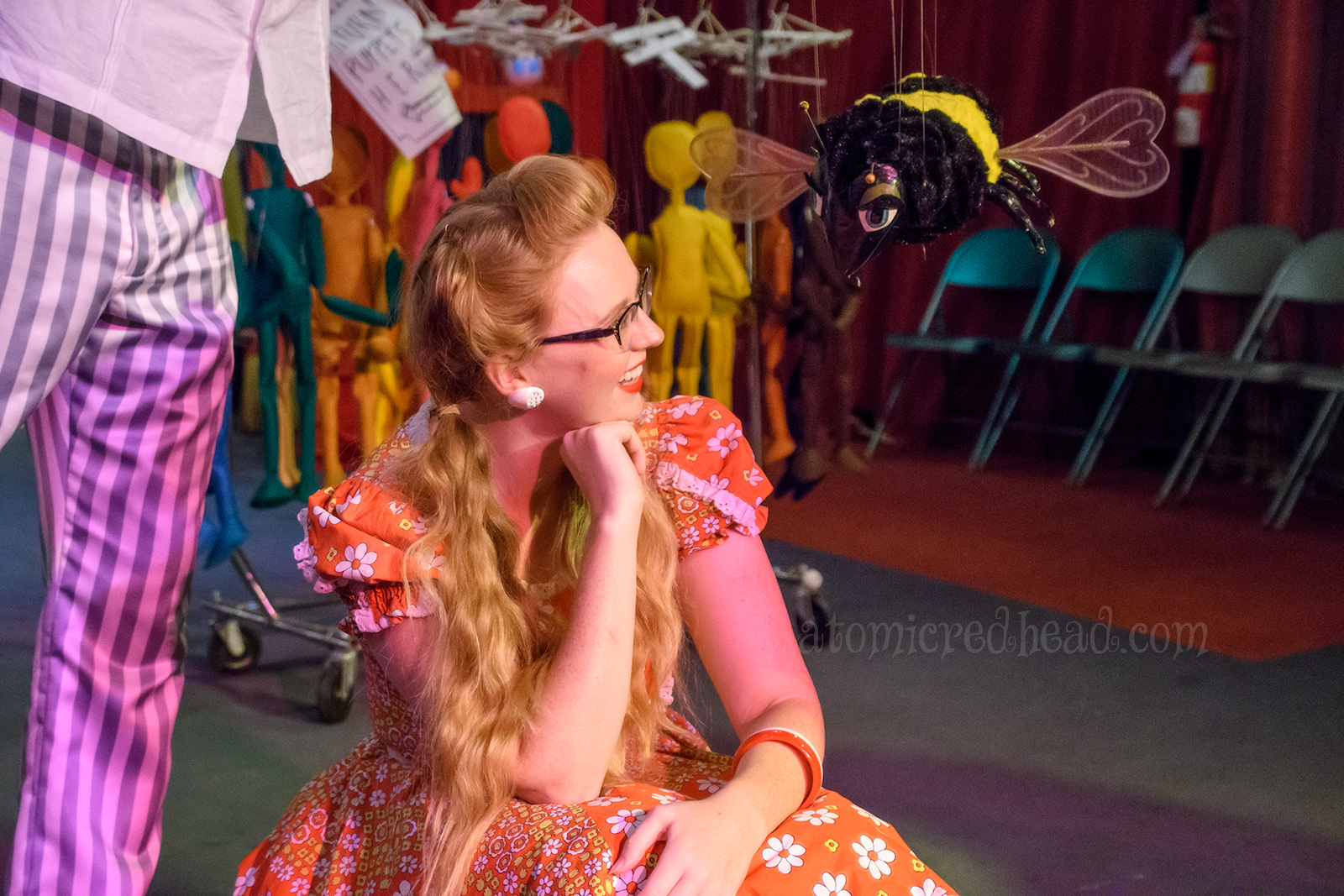 Chatting with the bee marionette from Escape to Witch Mountain