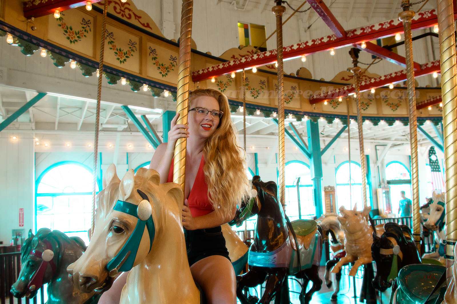 Me riding the carousel.