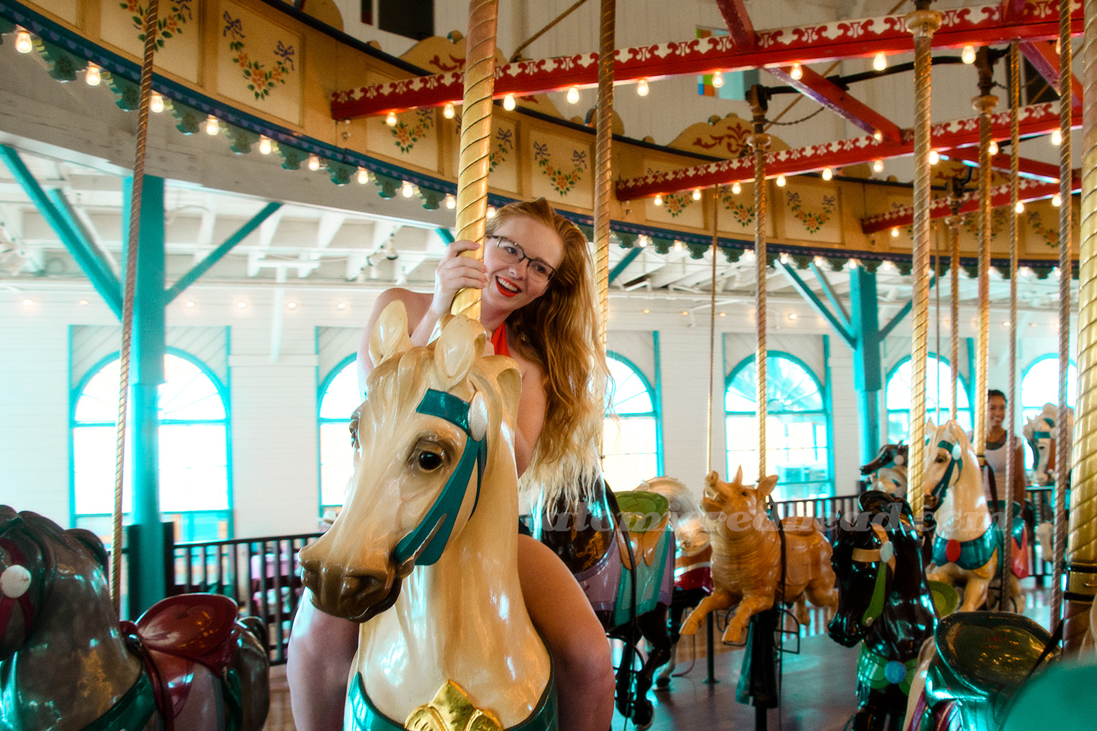 Me riding the carousel.