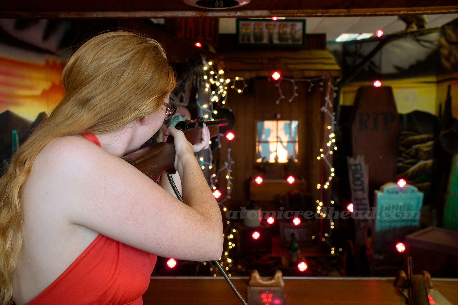 Me at a western themed shooting gallery inside Playland.