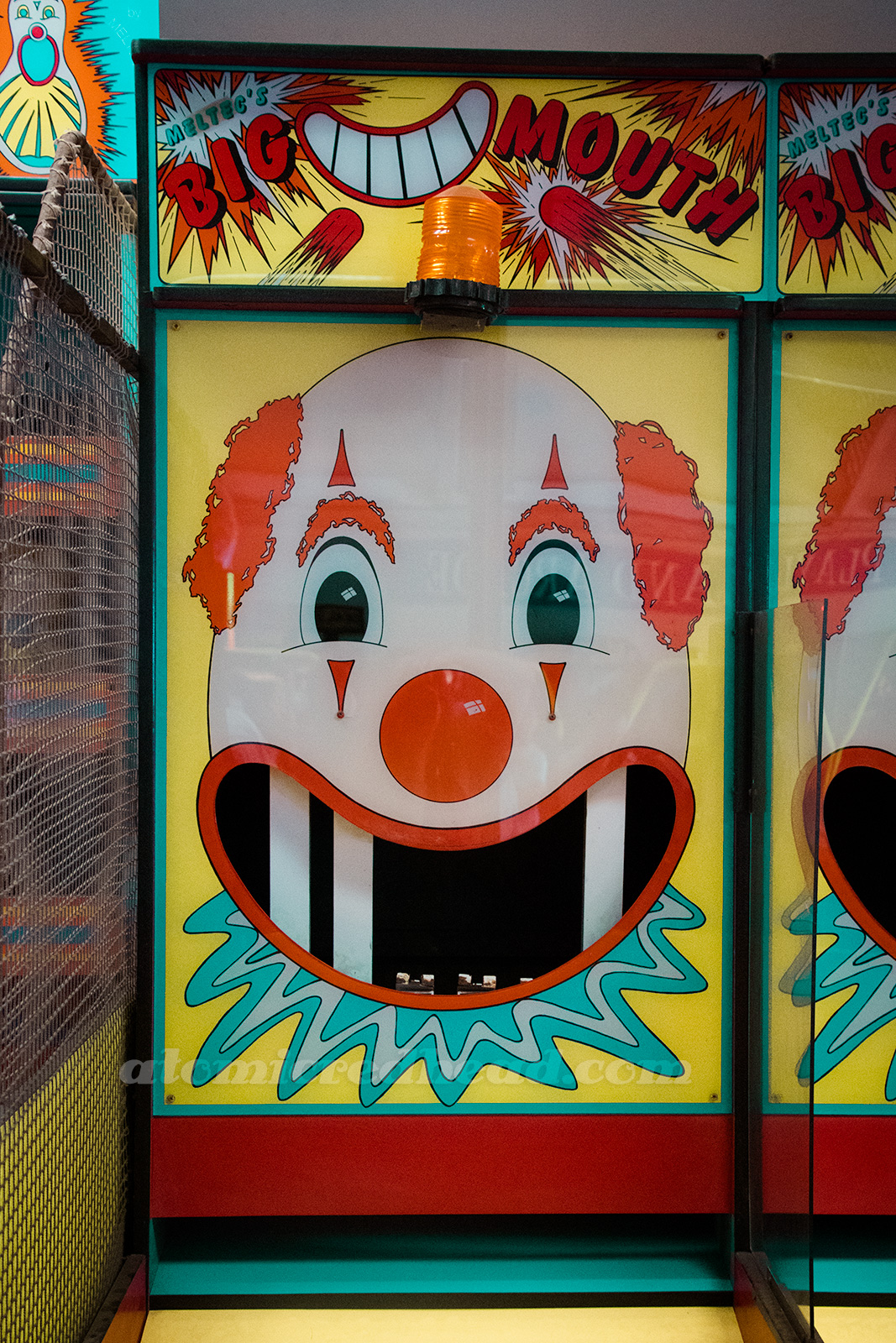 Inside Playland - the classic Big Mouth game where you knock the teeth out of the clown's mouth.
