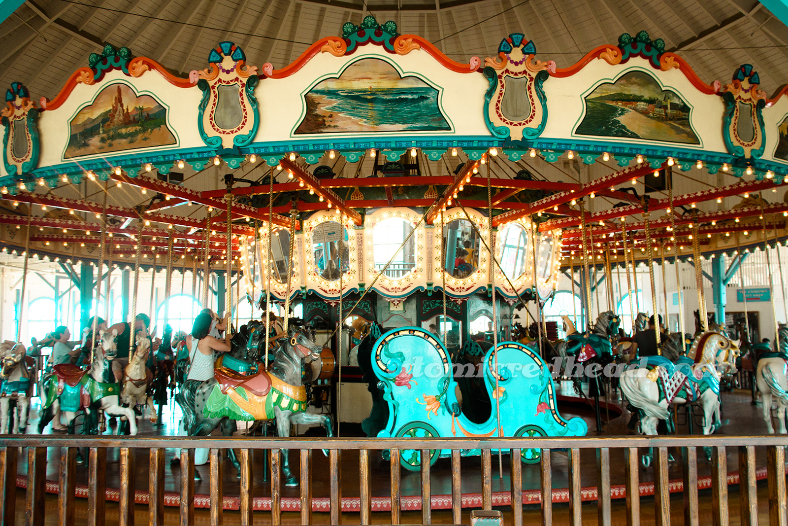 The carousel inside.