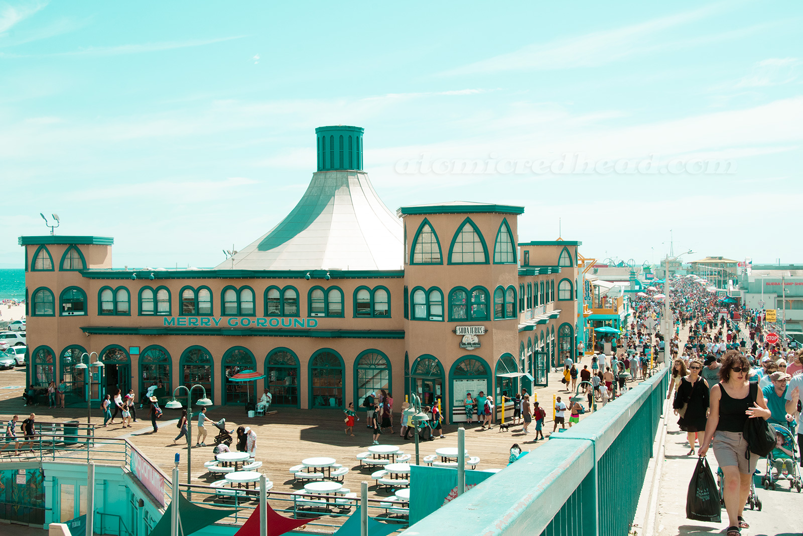 The Hippodrome, with the pier stretching into the ocean along the right.
