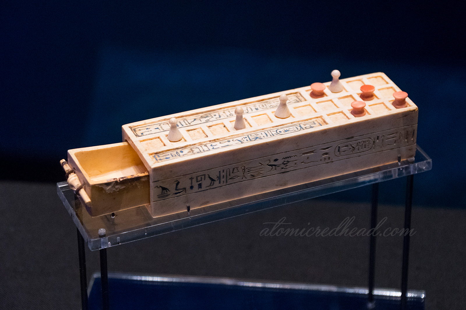 A mini version of the game Senet.