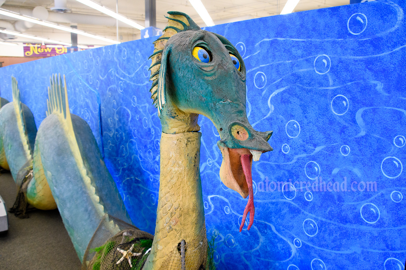 The goofy sea serpent from the Submarine Voyage,