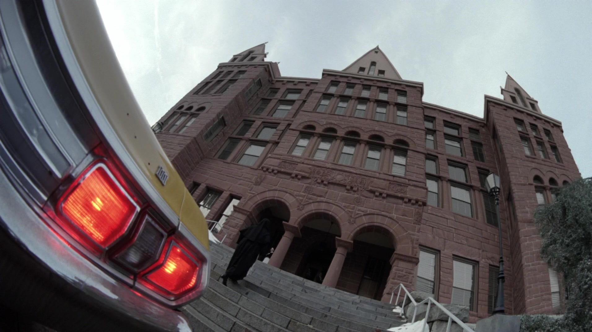 The courthouse as it appears in American Horror Story: Asylum, looking imposing. 
