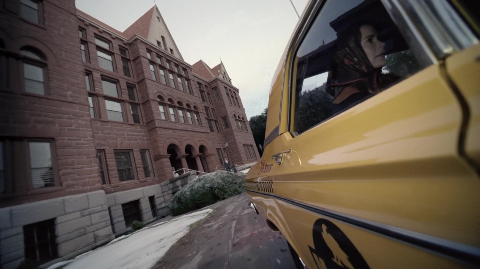 The courthouse as it appears in American Horror Story: Asylum, looking imposing. 