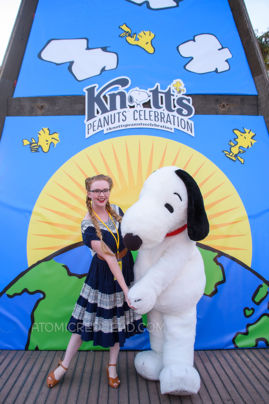 Myself meeting Snoopy.