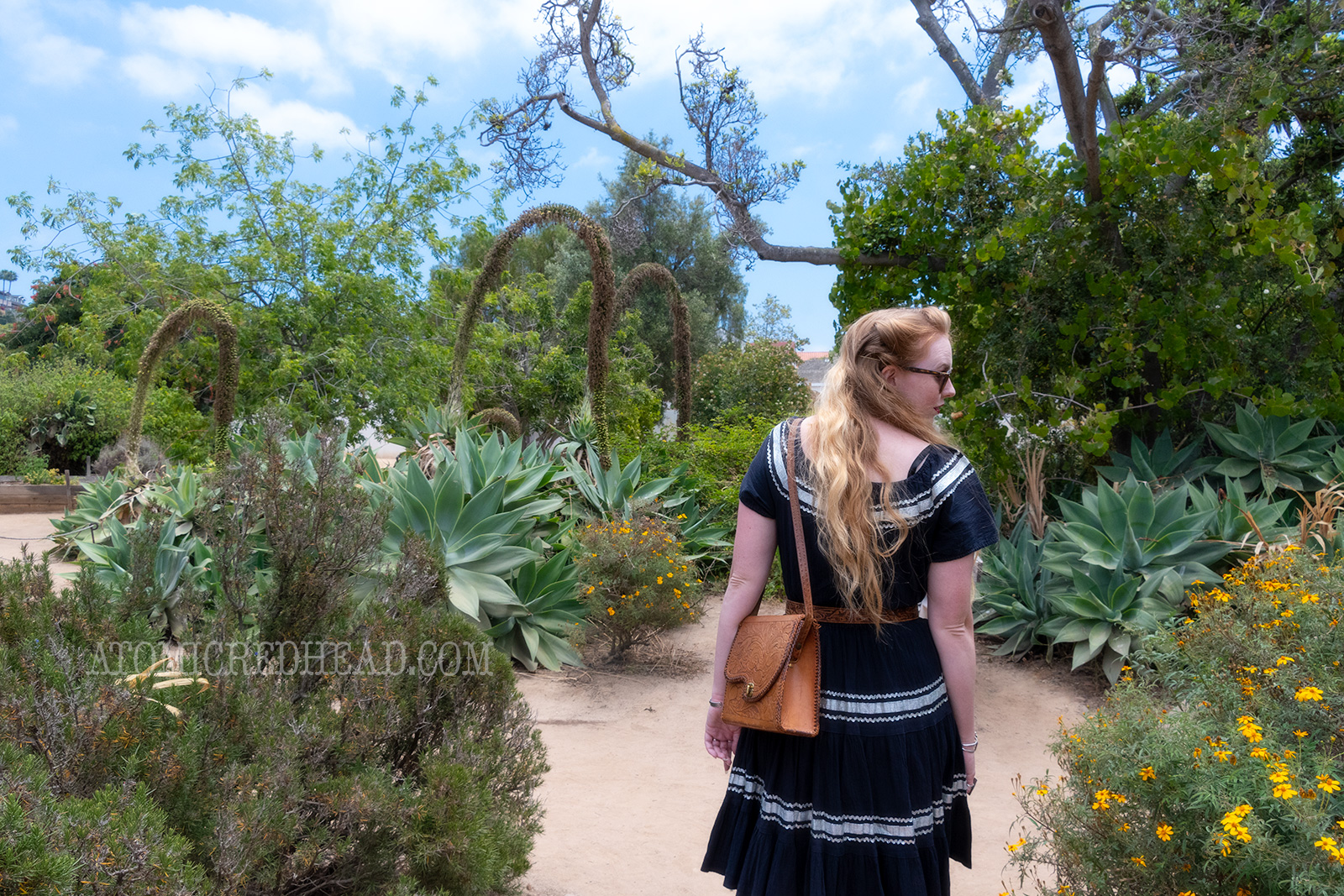 Myself walking through the gardens of one of the adobes.
