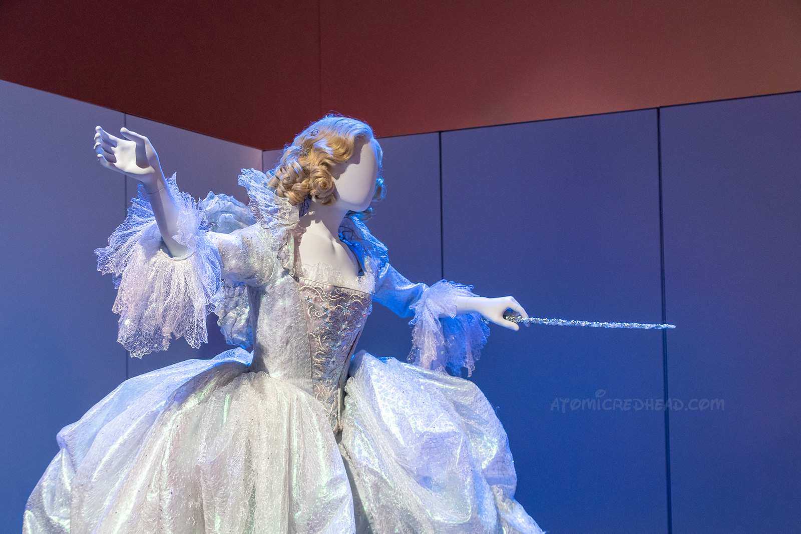 The fairy godmother's dress from the live action Cinderella, which is a full white gown that sparkles.