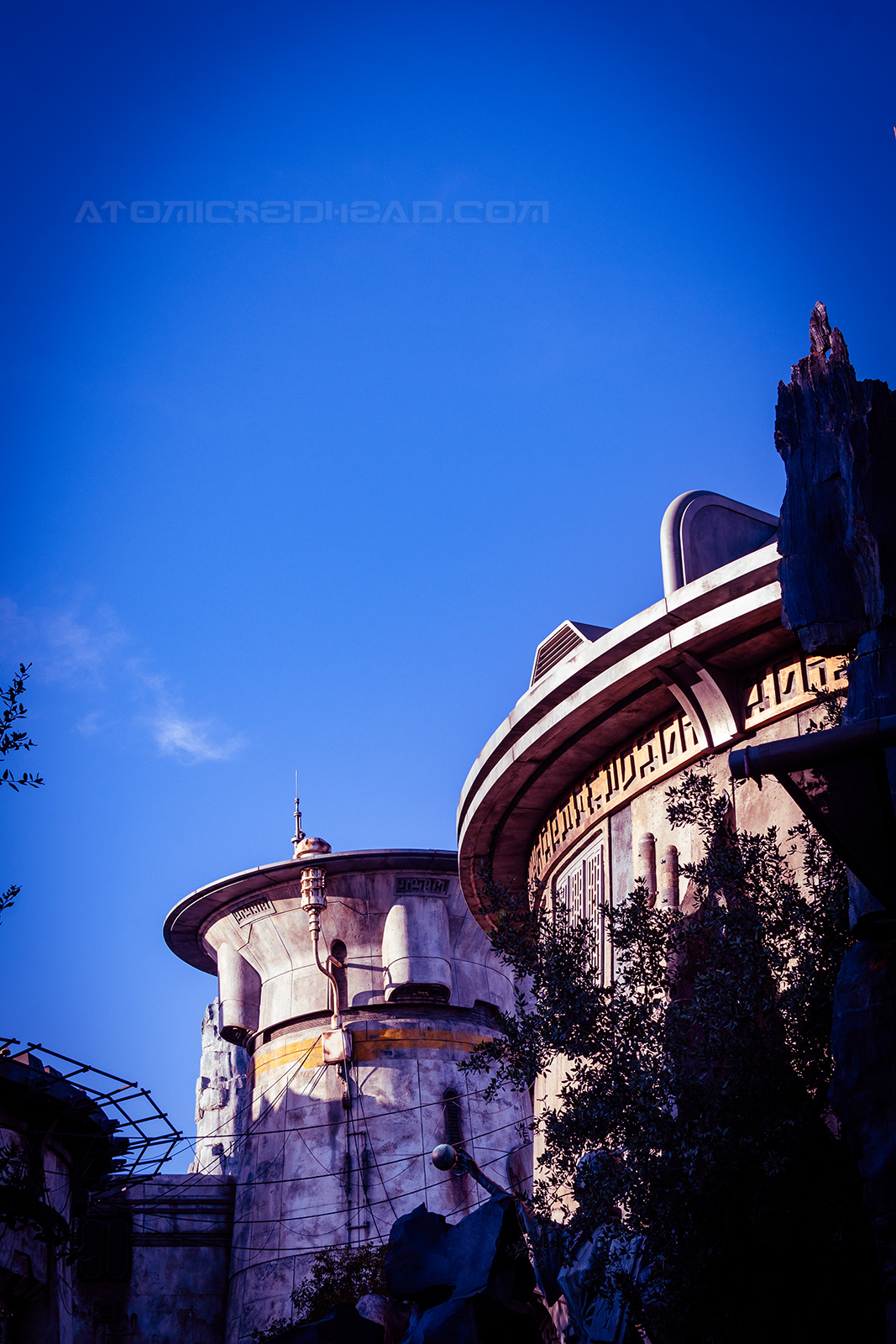 The rounded buildings of Star Wars: Galaxy's Edge